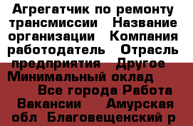 Агрегатчик по ремонту трансмиссии › Название организации ­ Компания-работодатель › Отрасль предприятия ­ Другое › Минимальный оклад ­ 50 000 - Все города Работа » Вакансии   . Амурская обл.,Благовещенский р-н